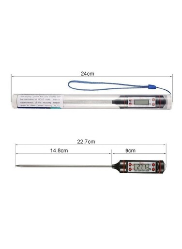 Cooking Thermometer with Long Probe &acirc;&euro;&ldquo; Waterproof Food Thermometer for Meat, BBQ, Oil, Liquids (-50&Acirc;&deg;C to 300&Acirc;&deg;C)