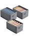 JATEFT 3 PCS Clothing Storage Bags for Wardrobe Drawer, Divided Organizer Box with Mesh, Ideal for Pants, Socks, and Clothes - Orderly Storage Solution