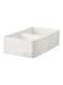 Box with Compartments Polyester Fabric &amp; Polypropylene Plastic White 20x34x10 cm