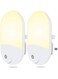 Doeek LED Night Light【2 Pack UK Plug】, Night Light Plug in Wall with Dusk to Dawn Photocell Sensor, Plug in Night Light for Baby, Kids, Children's Room, Hallway, Nurseries, Stair, etc-Warm White (C)
