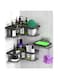 S2C Wall Mounted Bathroom Shelf Heavy Duty, Rustproof Shower Caddy with Soap Holder, Stainless Steel Bathroom Organizer,Bathroom Accessories Corner Shelf, Kitchen Organizer (PACK OF 3)