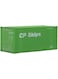 Walthers SceneMaster HO Scale Model of Cp Ships (Green, White) 20' Corrugated Container with Flat Panel,949-8010