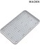 Cup Drying Rack &amp; Dish Drying Tray , Drain Board for Small Kitchen Sink , Dish Drain Tray Large Enough for Counter or Coffee Table , Detachable and easy to clean , Big White Dish Drying Mat , grey .