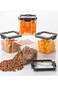 Store 'N' Lock 4-Pieces Food Storage Container Set &acirc;&euro;&ldquo; 700ml approx Each &acirc;&euro;&ldquo; BPA-Free Plastic, Airtight Locking Lids, Microwave &amp; Freezer Safe &acirc;&euro;&ldquo; Stackable &amp; Reusable Kitchen Organizer Boxes