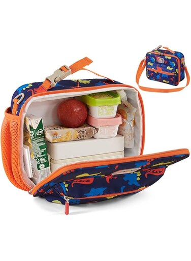 Sunveno Children's Lunch Bag School Piece Lunch Bag Thermal Bag Children's Lunch Bag for Children Picnic Bag Reusable Lunch Bag 26 x 21 x 10 Blue