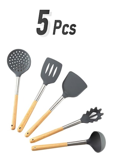 Silicone Utensils Set Gray