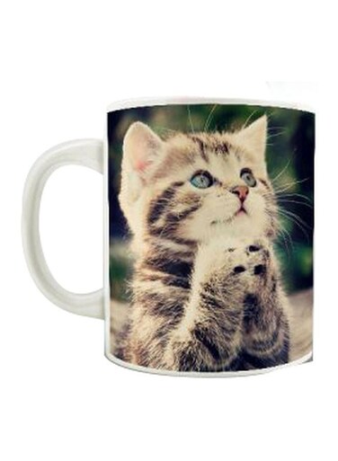Cat Printed Mug Multicolour