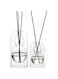 GalDal Empty Glass Fragrance Reed Diffuser Bottles,for Essential Oil, with 16pcs Black Reed Sticks,Minimalist Decor,2pcs/Set.