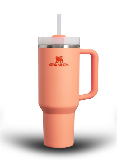 Quencher H2.0 FlowState Tumbler 40 oz &acirc;&euro;&ldquo; Vacuum Insulated Stainless Steel Cup with Handle &amp; Straw   3-Position Lid   Cup Holder Compatible   BPA-Free   For Water, Iced Tea, Coffee, Smoothies &acirc;&euro;&ldquo; Nectarine, 32x15x10cm