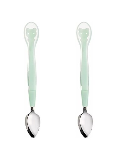 Toddmomy 2pcs Silicone Spoon Tableware Mud Fruit Tools Double-ended Portable Utensils Scraper Feeding Baby Kids Infant Training Silicone Scraping Fruits Spoon(Random Color)