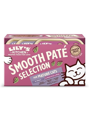 LILY'S KITCHEN Pate for Mature Cats Multipack Wet Cat Food - 8X85G