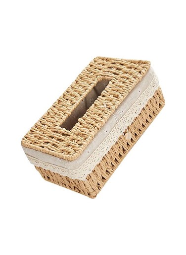 TASTE Tissue Case Napkin Holder Hand Woven Tissue Box Facial Tissue Holder Tissue Box Cover Tissue Holder Tissue Box Cover Napkin Dispenser For Home Living Room Bedroom Car Table Decoration