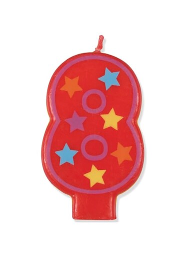 Unique "8" Numeral Birthday Candle