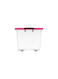 22L Clear Plastic Storage Box With Wheels &amp; Lockable Lid (Pink)
