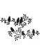 LOMOHOO Metal Birds Wall Decor Art Leaves 6 Birds on Vine Olive Branch Iron Sculptures Silhouette Metal Hanging Ornament Bedroom Living Room Indoor Outdoor Decoration