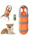Portable Dog Pooper Scooper with 15 Sanitary Bags &ndash; No-Touch Folding Pet Waste Collector for Dogs, Compact &amp; Lightweight for Walks, Travel, and Outdoor Cleanup (Orange)