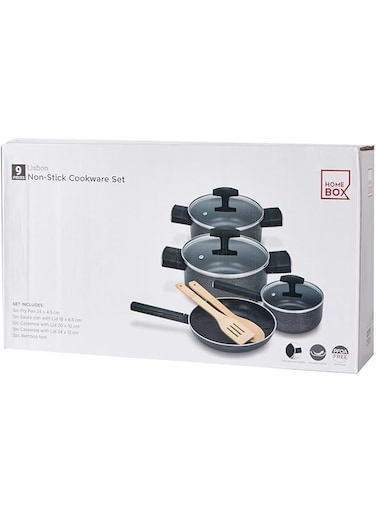 HomeBox Lisbon 9-Piece Non-Stick Cookware Set