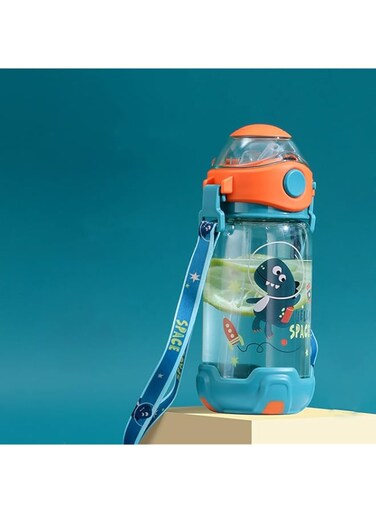 Kids Water Bottle with Straw,Toddlers Reusable Travel Water Bottle BPA-Free Leak-Proof Drinking Bottle for School Kids Girls Boys