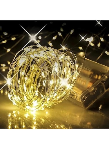 5M (50 LED) /10M (100) LED String Fairy Lights Copper Wire 3XAA Battery Operated/For Party/Home Decoration (10)