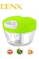 Manual Food Chopper And Cutter With A Pull Cord For Chopping Onions, Garlic, And Vegetables, Green
