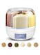 SNNplapla 360&deg; Rotating 6 Grid Food Dispenser,Rice Storage Container Waterproof and moisture-proof Dry Grain Food Storage Bucket for Home Kitchen