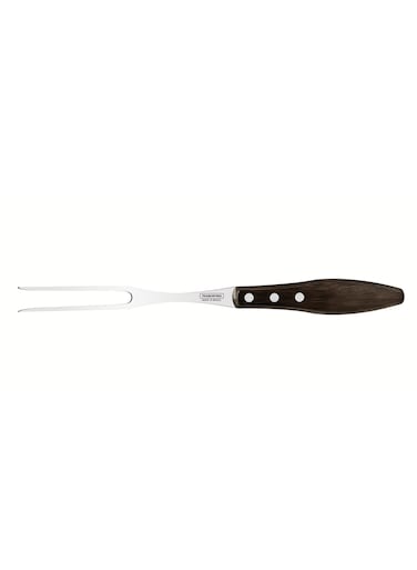 Churrasco Stainless Steel Carving Fork with Treated Brown Polywood Handle
