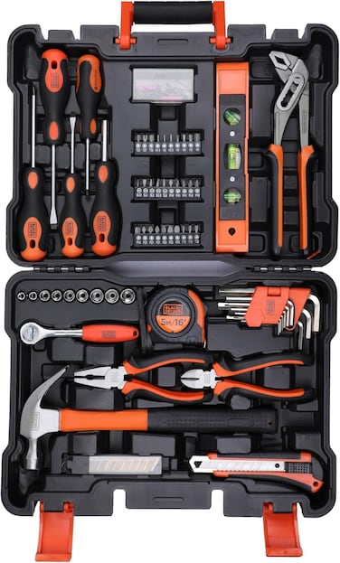 154 Pieces Hand Tool Kit for Home &amp; Office Use BMT154C