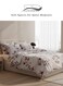 Home King size 6-piece modern set (1 Duvet cover - 220*240cm. 1 Fitted sheet - 200*200cm+30cm. 4 Pillow covers - 50*75cm. ), bedding set without filler with red leaf pattern.