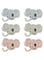 6 PCS Coat Hooks, Cute Elephant Shapes Round Sticky Hooks, Strong Self Adhesive Hooks, Multifunctional Wall Hooks Stick On, Iorn &amp; Wooden Back of Door Hooks for Bedroom Bathroom Kitchen