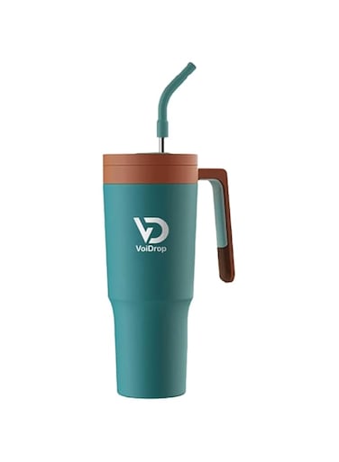 ATK_Quencher H2.0 FlowState Stainless Steel Vacuum, 1200ml Straw Lid, Stainless Steel Insulated Travel Mug- Modern Insulated Tumblers Cupholder Friendly Keeps Cold for 24 Hours (Forest Green)