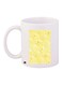 Floral Printed Coffee Mug White/Yellow 11ounce