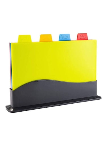 Set of 4 Chopping Board for Kitchen Multicolour 130grams
