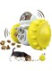 ALMEKAQUZ Interactive Dog Treat Toys, Robot Shape Slow Feeder for Small Medium Dogs to Keep Them Busy, Enrichment Tumbler Pet Puzzle Toys for IQ Training Mind Improvement(Yellow)