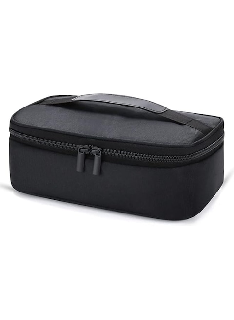 Exrp Small Lunch Bag for Men Women Insulated Lunch Box Mini Lunchbox Thermal Lunch Boxes Adult Lunch Pail Petty Food Containers Portable Cooler Bags Reusable Snack Bag Loncheras Para Hombres Black