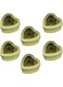 SWIUKPHE 6 Pack Tin Cans, Heart Shaped Empty Golden Metal, with Clear Window Lids, Love Candy Tin Box, Cookie Jars, for Candle Making, Candies, Gifts &amp; Treasures, Gold