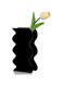Generic Black acrylic vase, organic glass vase, high wavy acrylic vase for flowers, modern vase for centerpiece, modern decoration for home, office, wedding