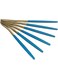 6Pcs Dessert Knives Flatware Blue Gold Cutlery Stainless Steel Tableware Colorful Mirror Kitchen Dinnerware Silverware 18x1.5x0.3 Cm Golden Blue