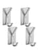 4pcs Adhesive Wall Hooks Brushed Stainless Steel Adhesive Hooks, Heavy Duty Wall Hooks for Bathroom Home Kitchen