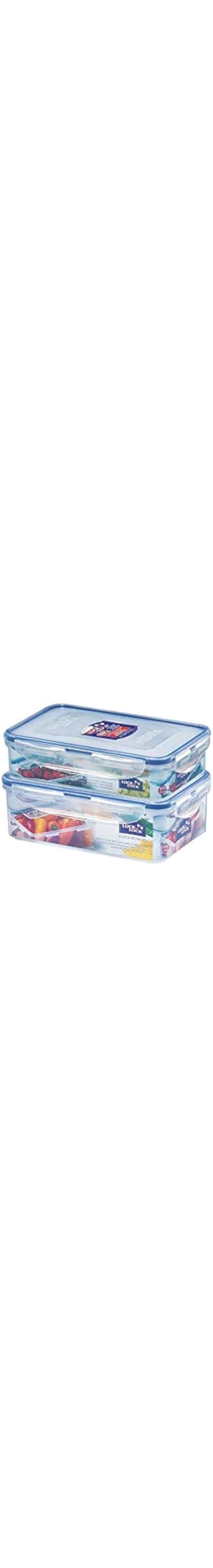 LocknLock HPL817SA2-1 Food Container   Rectangle   2pc- Set   800ml + 1000ml   Clear