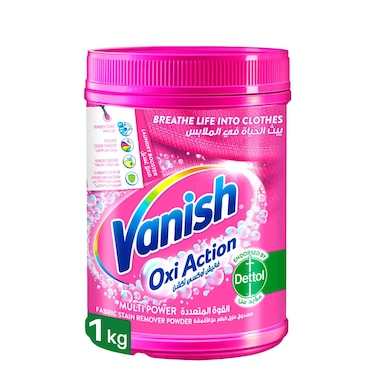 Vanish Oxi Action Fabric Stain Remover Powder 1kg - Coloured &amp; White Clothes