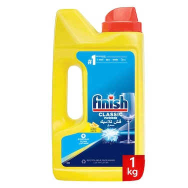 Finish Dishwasher Powder, Lemon Sparkle Scent, 1 kg
