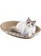 ZFanyun Corrugated Cat Scratching Bed with Mint, Reversible Replacement Scratching Board Recyclable Corrugated Scratching Board, Durable Cardboard Bed, Protect Furniture