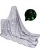 Warm and Cosy Glow In The Dark Blanket Cotton Grey 50x60cm