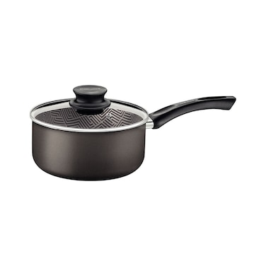 Paris Aluminum 16 cm Sauce Pan 1.5 L with Interior and Exterior Starflon Max Lead Nonstick Coating with a Glass Lid, 16 cm 1,5 L