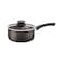 Paris Aluminum 16 cm Sauce Pan 1.5 L with Interior and Exterior Starflon Max Lead Nonstick Coating with a Glass Lid, 16 cm 1,5 L