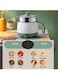 Mini Electric Pot - 1.8L Compact Cooker with Steamer for Dorms, 300W/600W Dual Power, Non-Stick Stainless Steel Pot, Perfect for Noodles, Soup &amp; Hot Pot (Grey)