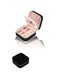 Sweet seven Portable Travel Velvet Jewelry Box with Mirror - Mini Gifts Case for Women and Girls - Compact Organizer for Rings, Earrings, Necklaces, and Bracelets（Black）