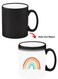 Color Changing Heat Sensitive Ceramic Mug, Image Revealed When HOT Liquid is Added! Rainbow