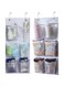 THE WHITE SHOP 2 Packs Narrow Over the Door/Wall Shoe Organizer, Small Hanging Shoe Rack for Closet with Clear Mesh Pocket for Bathroom, RV, Pantry, Camping