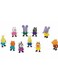 Happy Family 10 Pcs Mini Cartoon Animal Figures Set - Cute Happy Family Partner Toy Collectibles, Cake Toppers &amp; Cupcake Decorations For Kids Birthday, Rabbit, Elephant &amp; Cat Party Favors, Goodie Bag